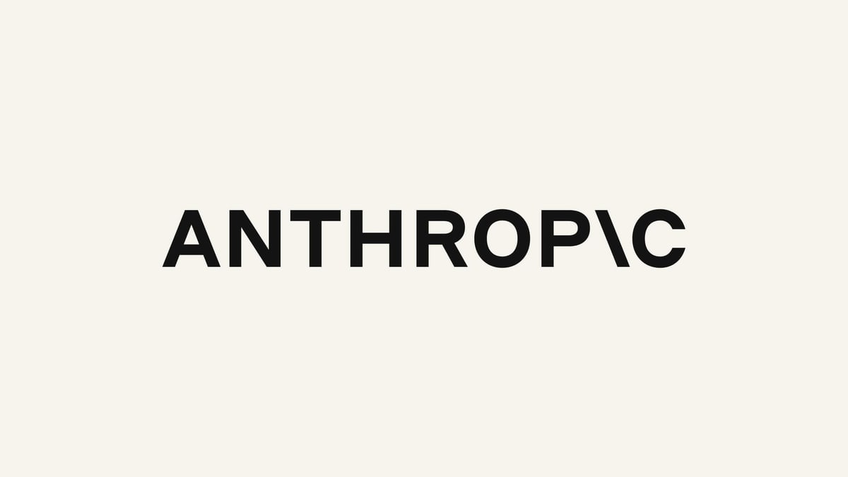 The Anthropic wordmark in black on a cream background