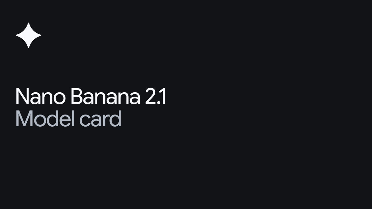 Google graphic reading Nano Banana 2.1 in white and grey text beside a four-pointed star on a dark background