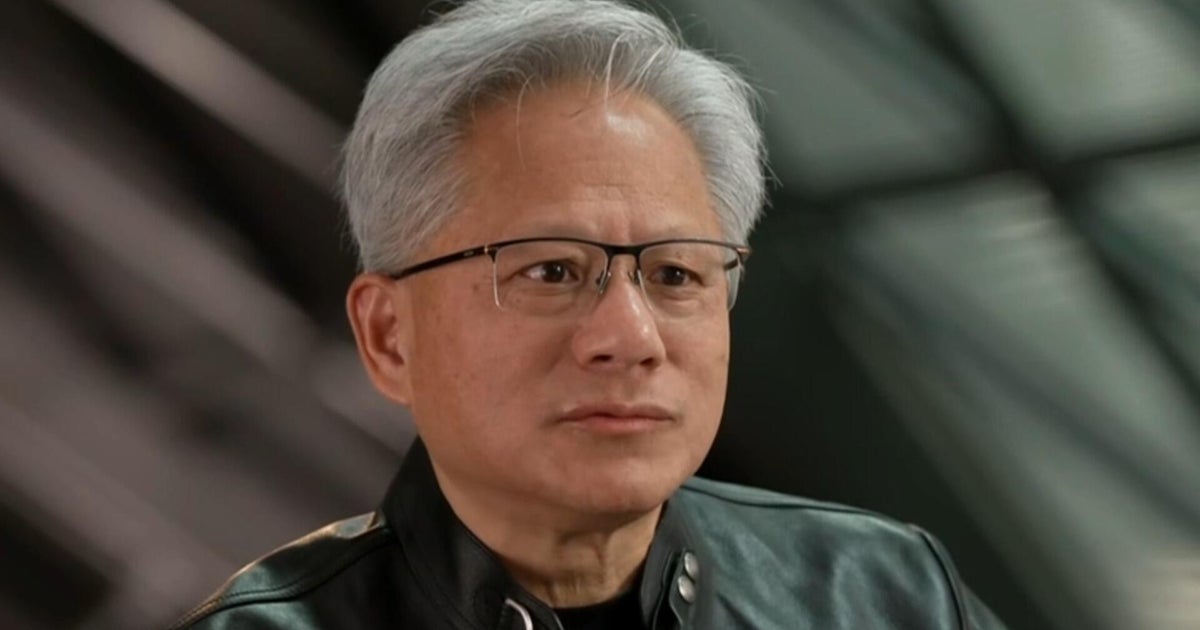 NVIDIA CEO Jensen Huang in a CBS News interview portrait